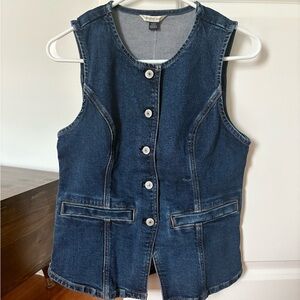 Denim Button-Up Vest